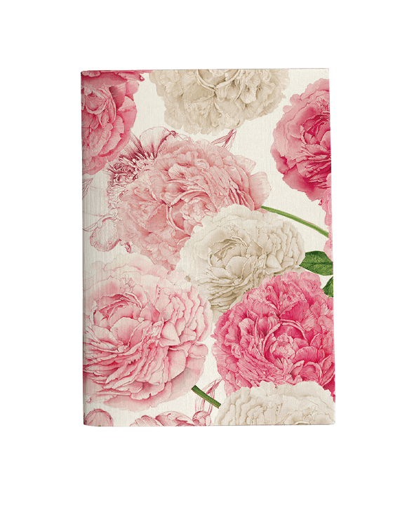 Peonies Stapled Notebooks 6x8 " - Lined - Nostalgic Impressions