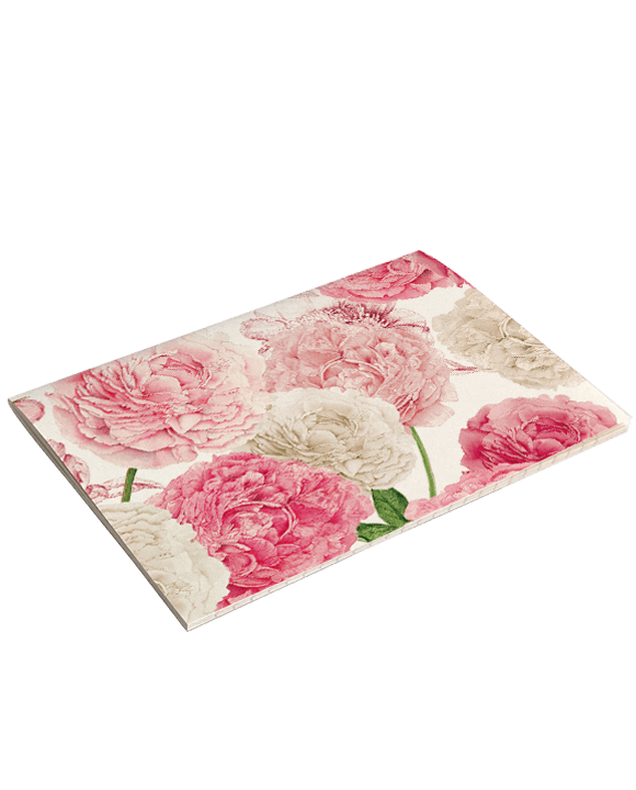 Peonies Stapled Notebooks 6x8 " - Lined - Nostalgic Impressions