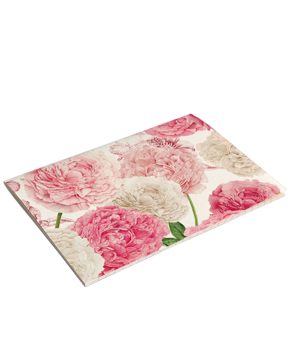 Peonies Stapled Notebooks  6x8 " - Lined