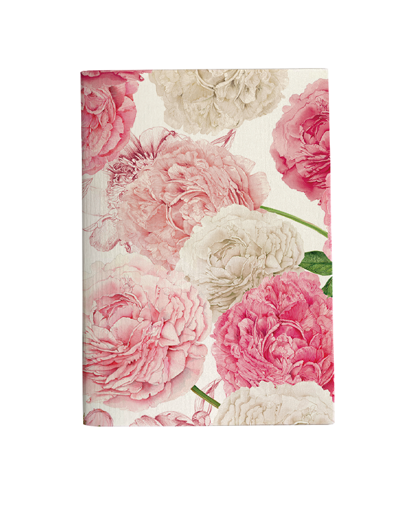 Peonies Stapled Notebooks  6x8 " - Lined
