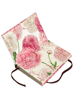 Peonies Italian Hard Cover Journals with strap 4x6