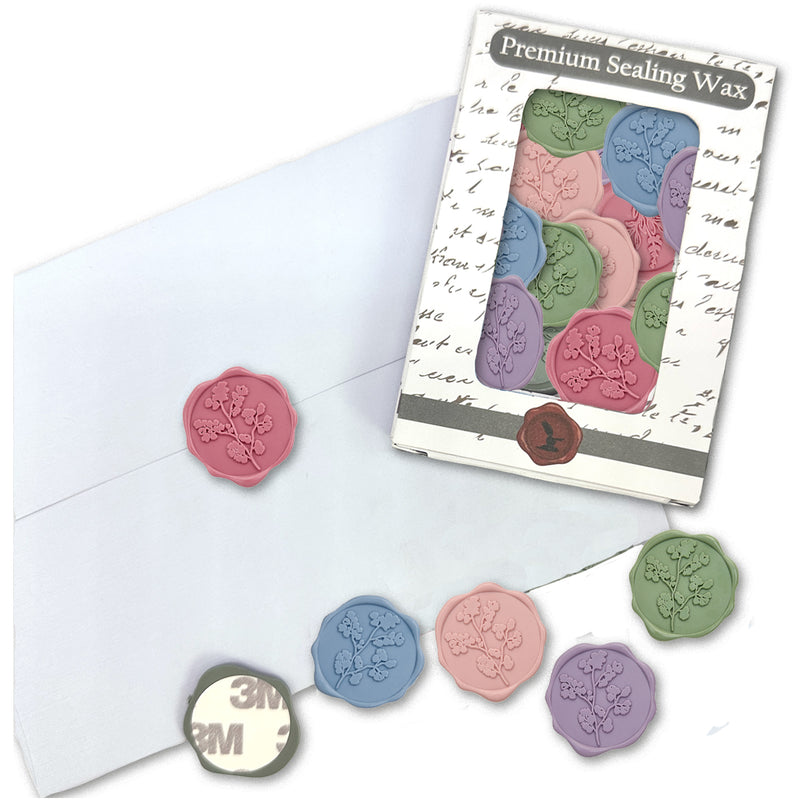 Maidenhair Wedding Adhesive Wax Seal Quick-Ship Stickers 25PK-6 Colors