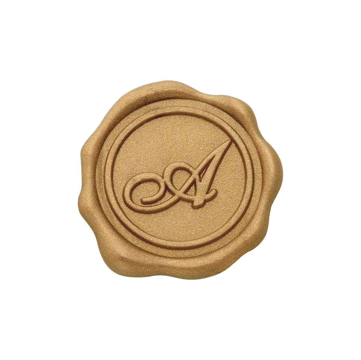 Gold Foil Brocade Single Initial Note Cards with Wax Seals - 8 Personalized Blank Stationery Set