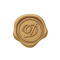 Gold Foil Roses Single Initial Note Cards with Wax Seals - 8 Personalized Blank Stationery Set