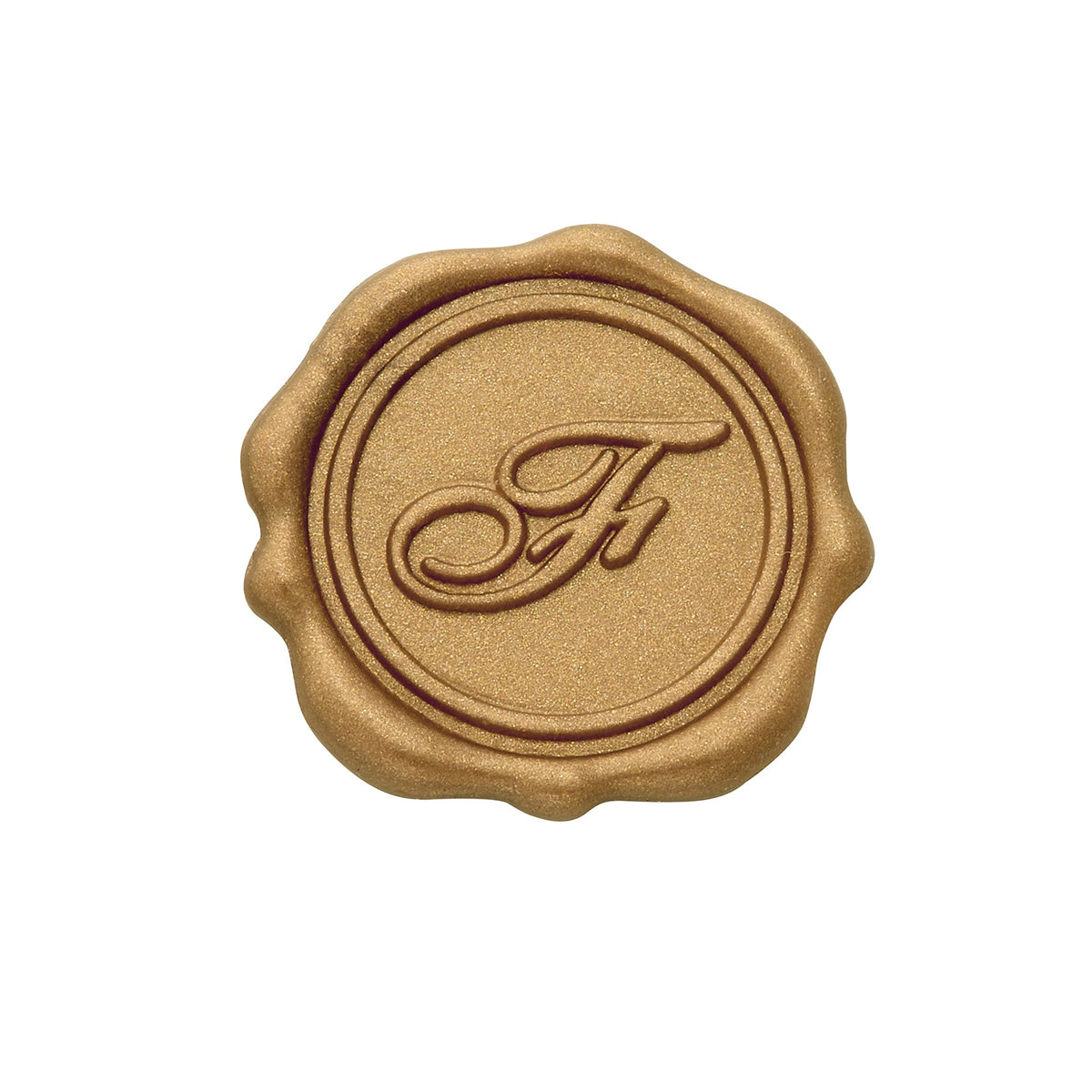Gold Foil Brocade Single Initial Note Cards with Wax Seals - 8 Personalized Blank Stationery Set