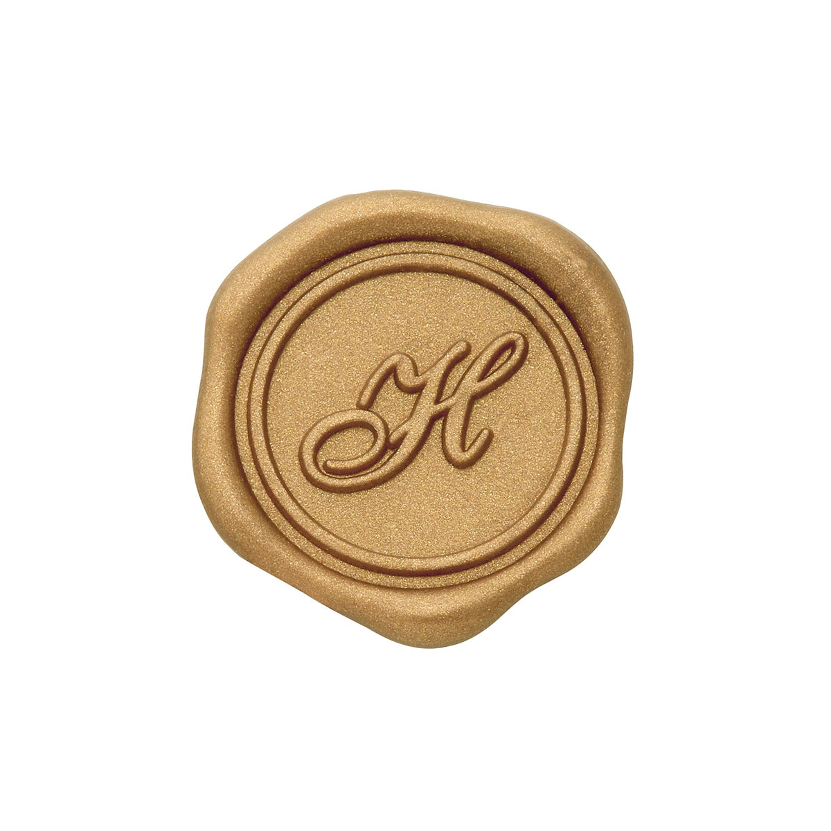 Gold Foil Brocade Single Initial Note Cards with Wax Seals - 8 Personalized Blank Stationery Set