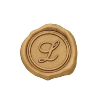 Gold Foil Roses Single Initial Note Cards with Wax Seals - 8 Personalized Blank Stationery Set