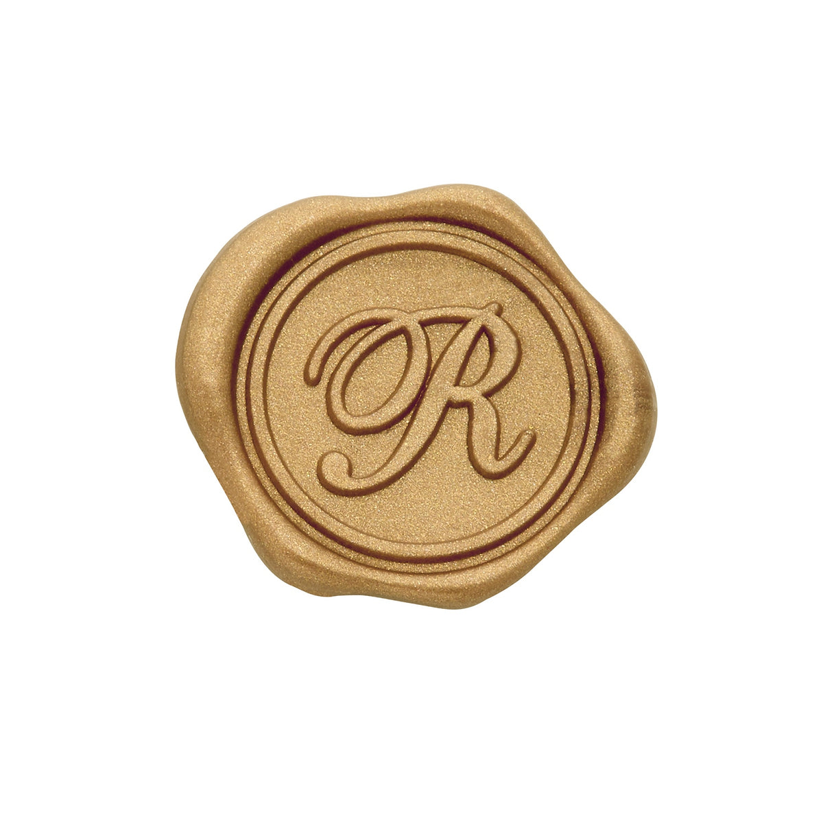 Gold Foil Roses Single Initial Note Cards with Wax Seals - 8 Personalized Blank Stationery Set