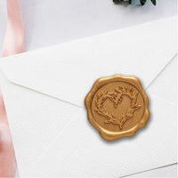 Branch Heart Adhesive Wax Seal Stickers for Envelopes and Invitations (25-Pack)-2 colors