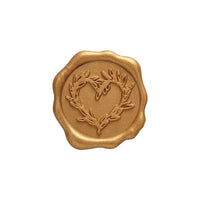 Branch Heart Wedding Adhesive Wax Seal Quick - Ship Stickers 25PK - 7 Colors - Nostalgic Impressions
