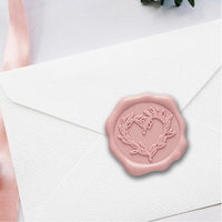 Branch Heart Wedding Adhesive Wax Seal Quick - Ship Stickers 25PK - 7 Colors - Nostalgic Impressions