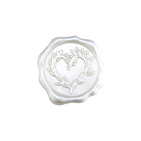 Branch Heart Wedding Adhesive Wax Seal Quick - Ship Stickers 25PK - 7 Colors - Nostalgic Impressions