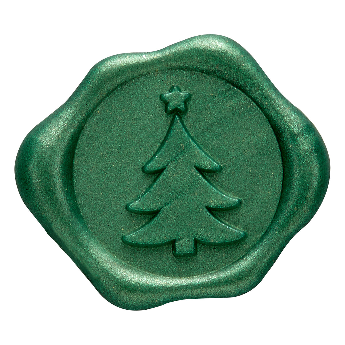 Christmas Tree Adhesive Wax Seal 25PK Quick-Ship Stickers-Pine Green