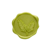 Fern Adhesive Wax Seal Quick - Ship Stickers 25PK - Nostalgic Impressions