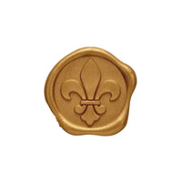 Fleur de Lis Adhesive Wax Seal Quick - Ship Stickers 25PK - 6 Colors - Nostalgic Impressions