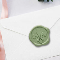 Fleur de Lis Adhesive Wax Seal Quick - Ship Stickers 25PK - 6 Colors - Nostalgic Impressions