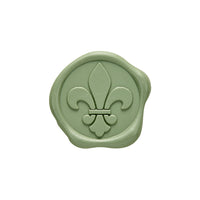 Fleur de Lis Adhesive Wax Seal Quick - Ship Stickers 25PK - 6 Colors - Nostalgic Impressions