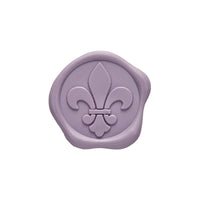 Fleur de Lis Adhesive Wax Seal Quick - Ship Stickers 25PK - 6 Colors - Nostalgic Impressions