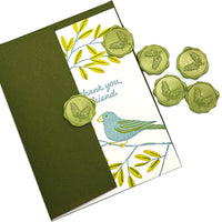 Fern Adhesive Wax Seal Quick - Ship Stickers 25PK - Nostalgic Impressions