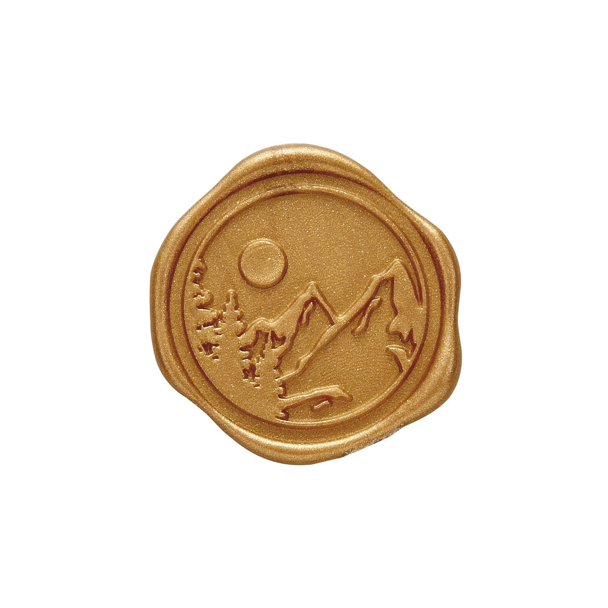 Mountain Scene Adhesive Wax Seal Quick - Ship Stickers 25PK - Nostalgic Impressions