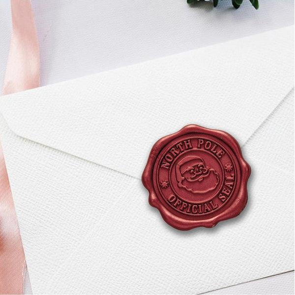 Santa's North Pole Adhesive Wax Seals 25PK Quick - Ship Stickers - Nostalgic Impressions