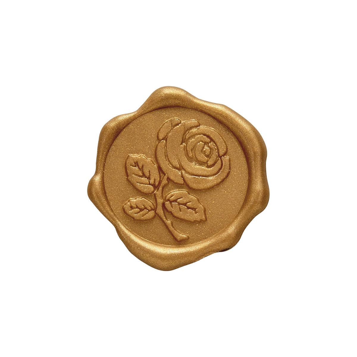 Rose with Stem Adhesive Wax Seal Quick - Ship Stickers 25PK - 7 Colors - Nostalgic Impressions