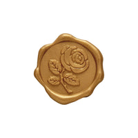 Rose with Stem Adhesive Wax Seal Quick - Ship Stickers 25PK - 7 Colors - Nostalgic Impressions