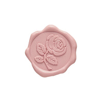 Rose with Stem Adhesive Wax Seal Quick - Ship Stickers 25PK - 7 Colors - Nostalgic Impressions