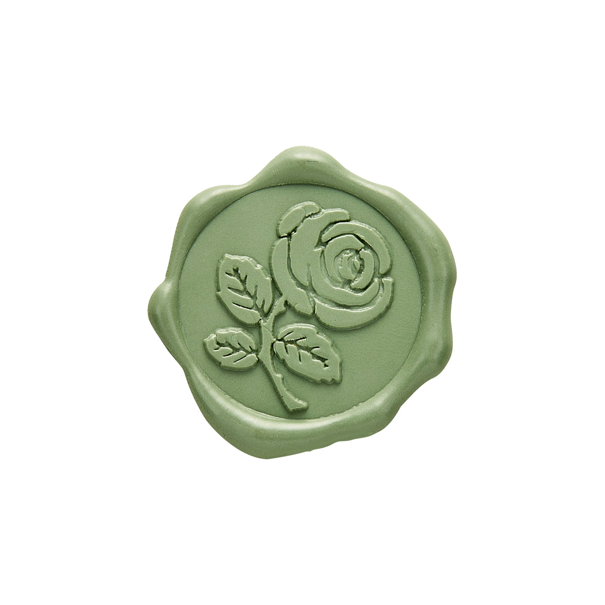Rose with Stem Adhesive Wax Seal Quick - Ship Stickers 25PK - 7 Colors - Nostalgic Impressions