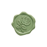 Rose with Stem Adhesive Wax Seal Quick-Ship Stickers 25PK
