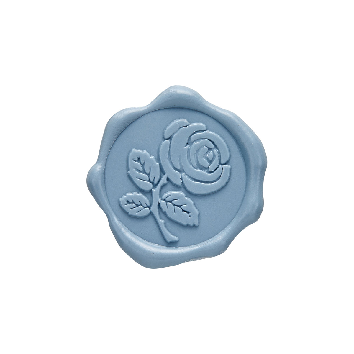 Rose with Stem Adhesive Wax Seal Quick - Ship Stickers 25PK - 7 Colors - Nostalgic Impressions