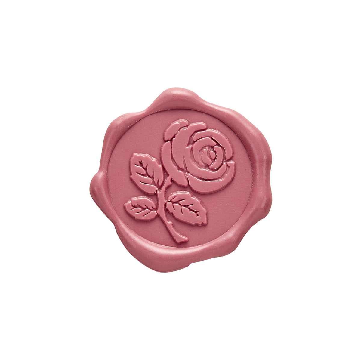 Rose with Stem Adhesive Wax Seal Quick - Ship Stickers 25PK - 7 Colors - Nostalgic Impressions