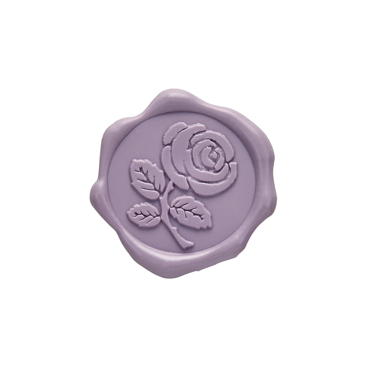 Rose with Stem Adhesive Wax Seal Quick - Ship Stickers 25PK - 7 Colors - Nostalgic Impressions