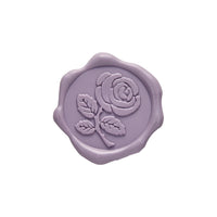 Rose with Stem Adhesive Wax Seal Quick - Ship Stickers 25PK - 7 Colors - Nostalgic Impressions
