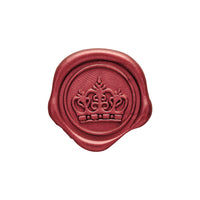 Crown Adhesive Wax Seal Quick - Ship Stickers 25PK - Crimson Red - Nostalgic Impressions