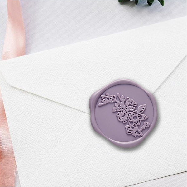 Sweet Magnolia Wedding Adhesive Wax Seal Quick - Ship Stickers 25PK - 6 Colors - Nostalgic Impressions