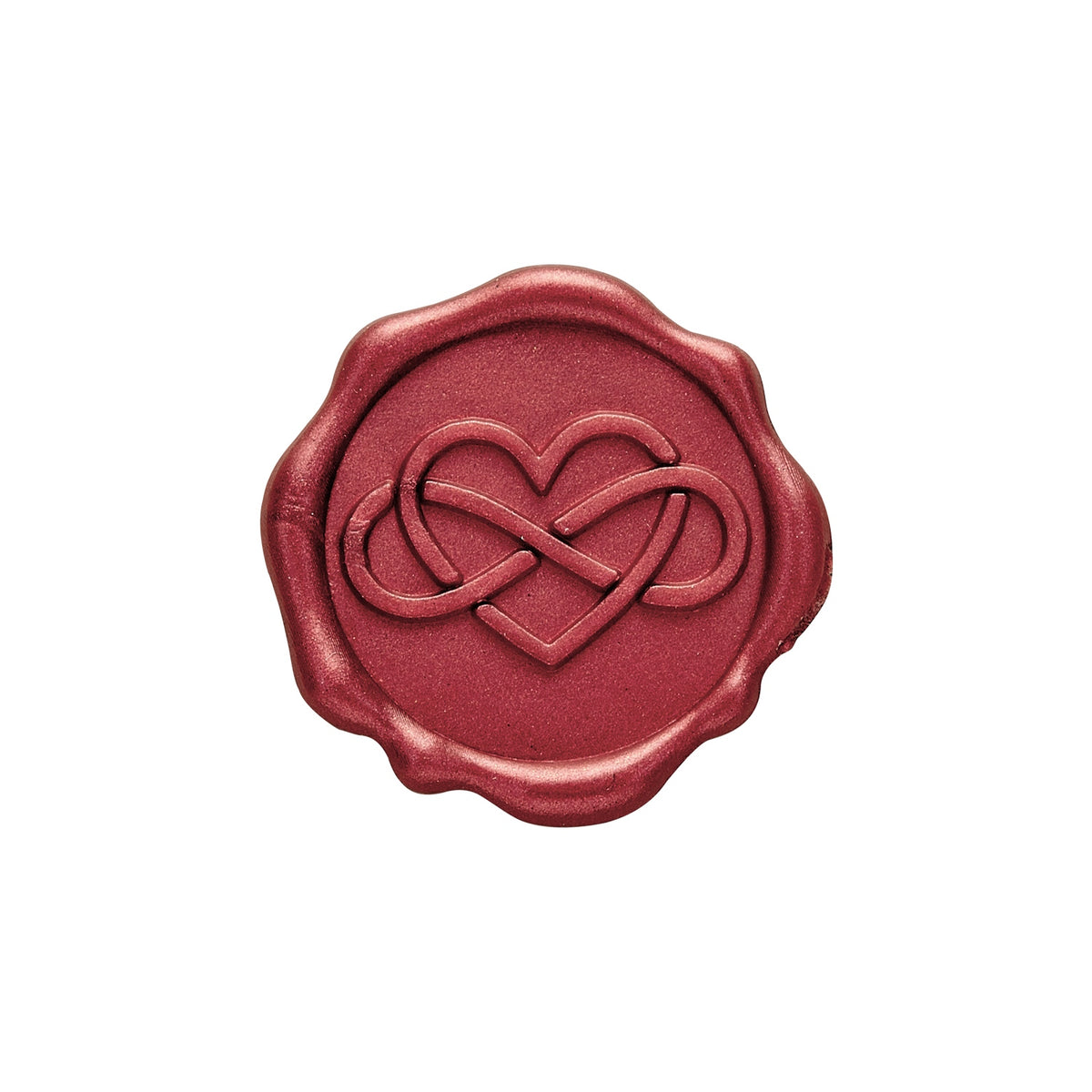 Infinity Heart Adhesive Wax Seal Quick - Ship Stickers 25PK - 2 Colors - Nostalgic Impressions
