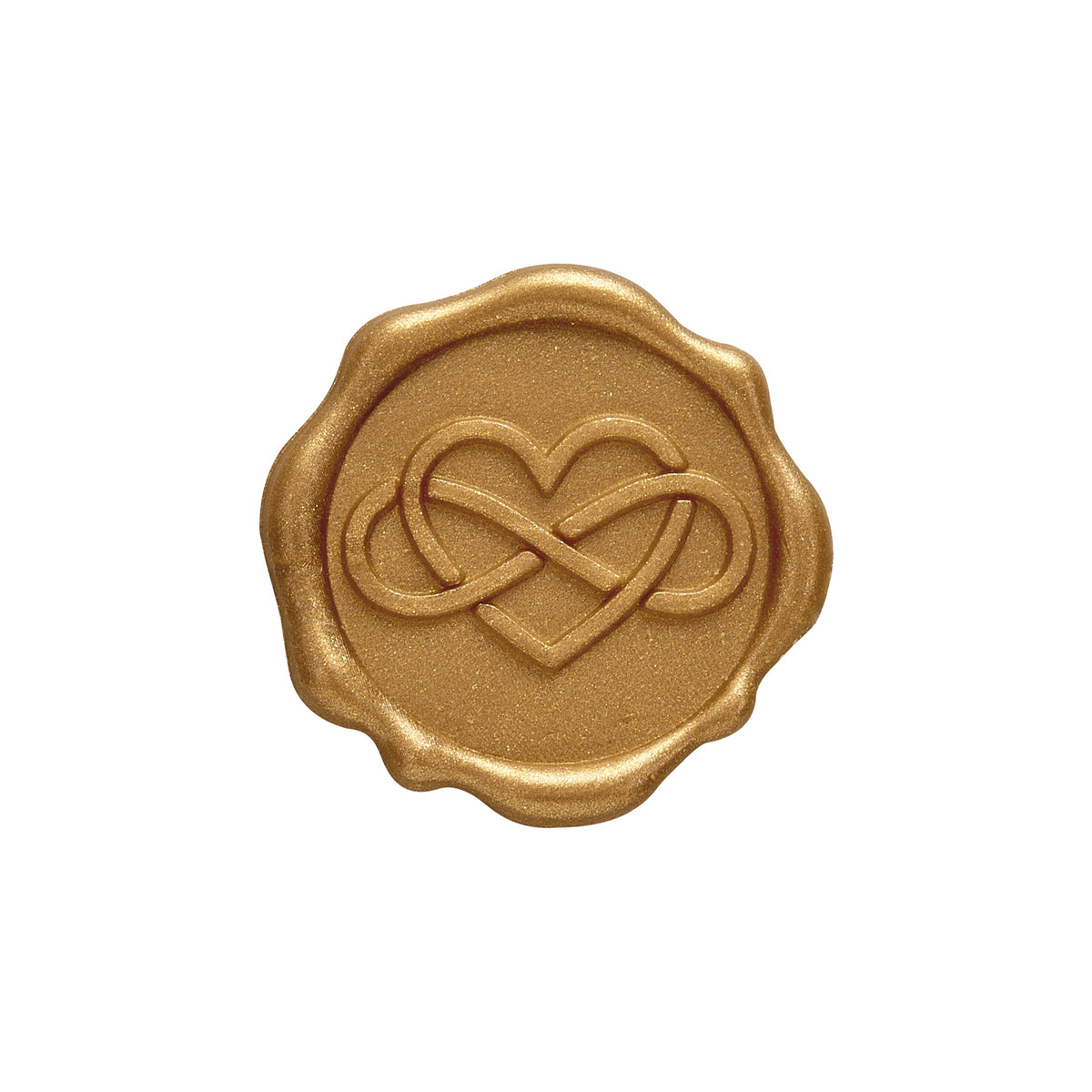 Infinity Heart Adhesive Wax Seal Quick - Ship Stickers 25PK - 2 Colors - Nostalgic Impressions