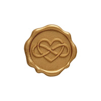 Infinity Heart Adhesive Wax Seal Quick - Ship Stickers 25PK - 2 Colors - Nostalgic Impressions