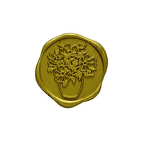 Vintage Bouquet Adhesive Wax Seal Quick - Ship Stickers 25PK - Nostalgic Impressions
