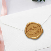 We Do Wedding Adhesive Wax Seal Quick - Ship Stickers 25PK - 2 Colors - Nostalgic Impressions