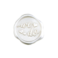 We Do Wedding Adhesive Wax Seal Quick - Ship Stickers 25PK - 2 Colors - Nostalgic Impressions