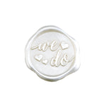 We Do Wedding Adhesive Wax Seal Quick-Ship Stickers 25PK