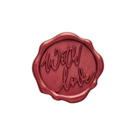 With Love Adhesive Wax Seal Quick - Ship Stickers 25PK - Nostalgic Impressions