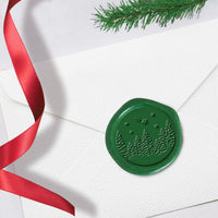 Winter Wonderland Adhesive Wax Seal 25PK Quick-Ship Stickers-Forest Green