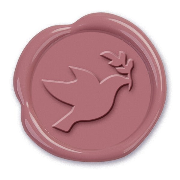 Peace Dove Hand Pressed Adhesive Wax Seals #R849 - Nostalgic Impressions
