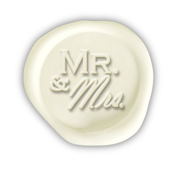 Mr. and Mrs. Hand Pressed Adhesive Wax Seals #R890PNS - Nostalgic Impressions