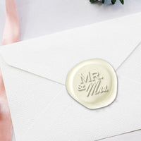 Mr. and Mrs. Hand Pressed Adhesive Wax Seals #R890PNS - Nostalgic Impressions
