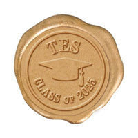 Graduation Monogram Custom Wax Seal Stamp with Rosewood Wood Handle #R907 - Nostalgic Impressions