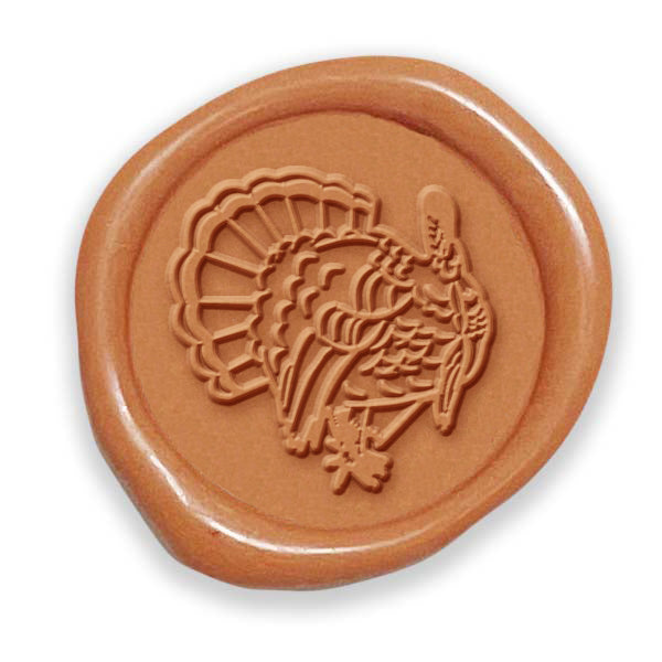 Thanksgiving Turkey Wax Seal Stamp with Rosewood Handle #R920CD